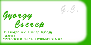 gyorgy cserep business card