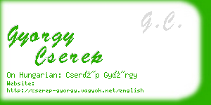 gyorgy cserep business card